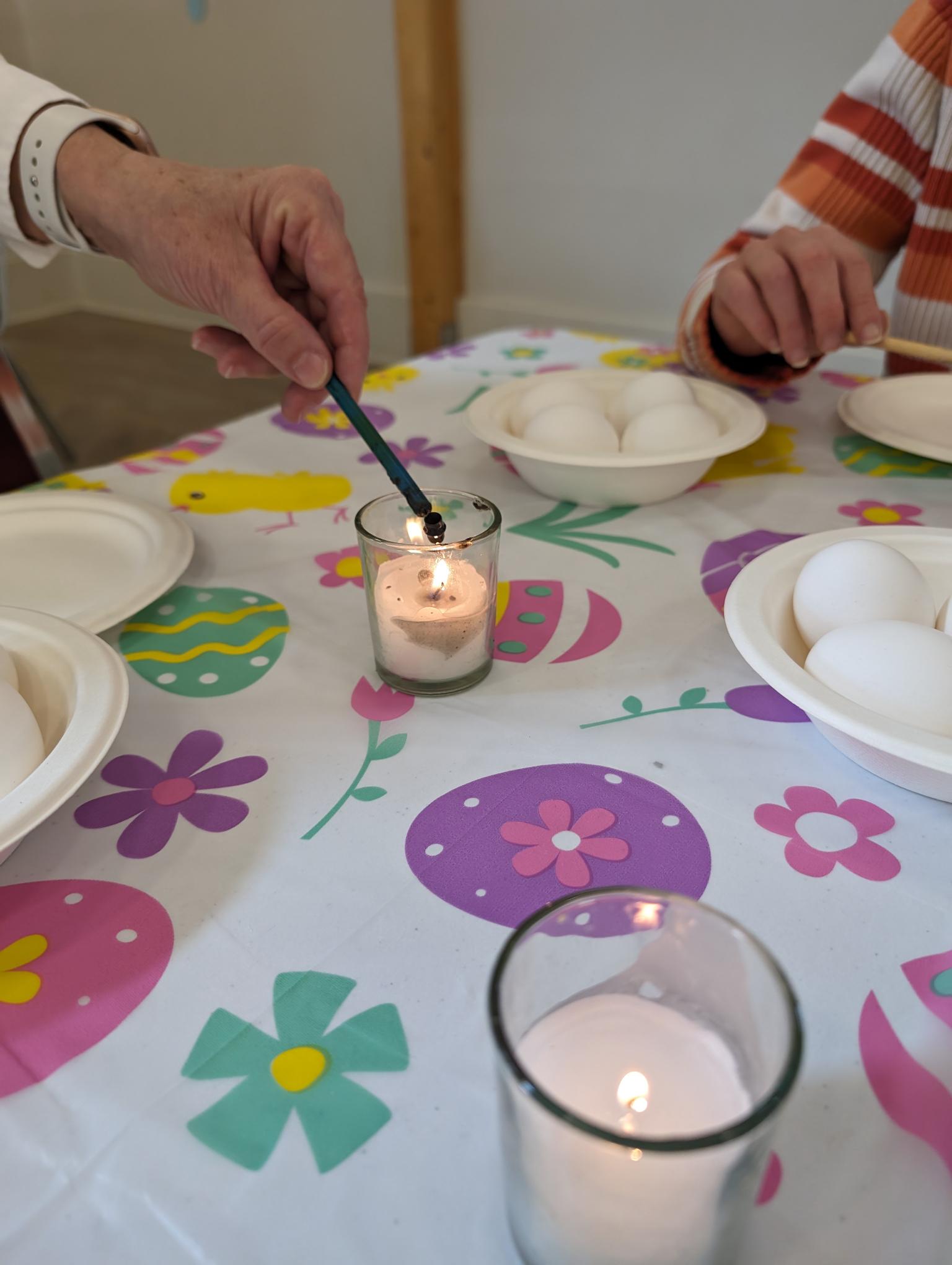 Chauffage de la cire à la bougie
